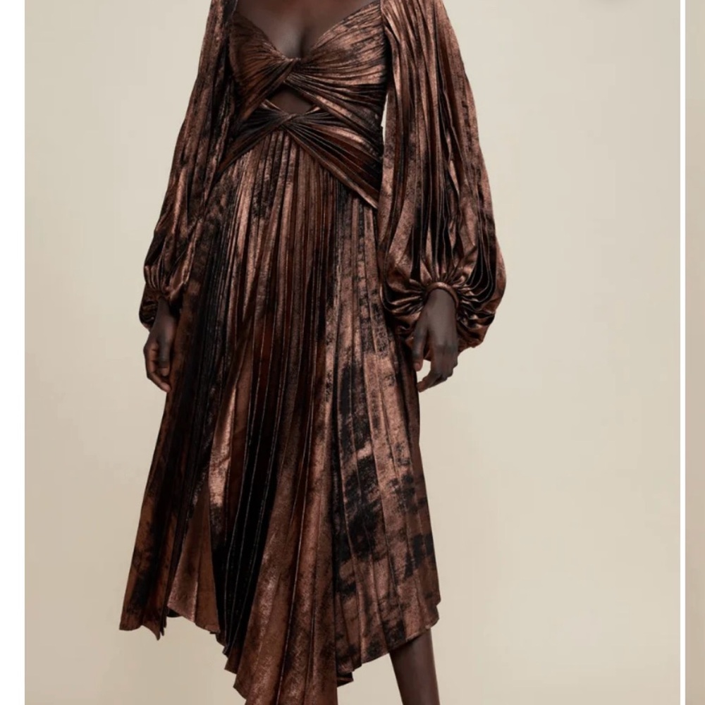 Acler Aurora Midi Dress in Bronze